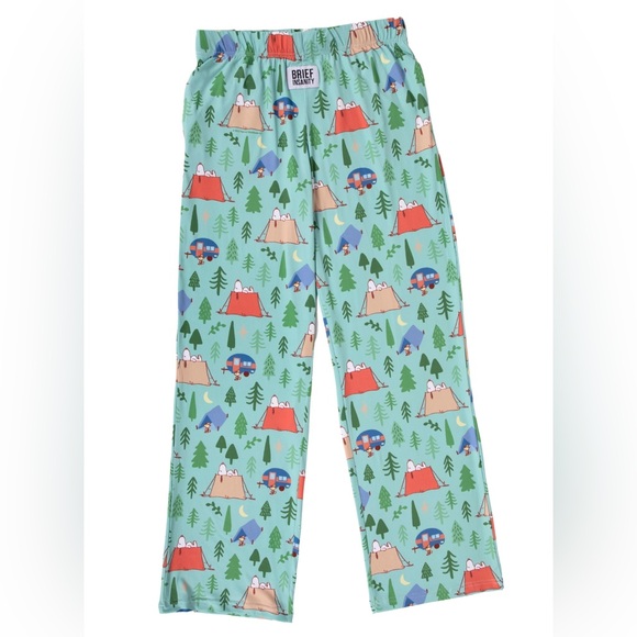 Brief Insanity Other - Brief Insanity Snoopy Camping Allover Lounge Pajama Pants w/ Pockets | Large